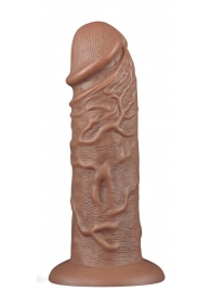 Коричневый фаллоимитатор Cubby dildo - 26,6 см. - Lovetoy в Саратове Коричневый фаллоимитатор Cubby dildo - 26,6 см. - Lovetoy