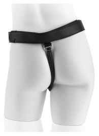 Страпон с телесной насадкой 7  Uncut with Strap on Harness - 18 см. - Pipedream - купить с доставкой в Саратове