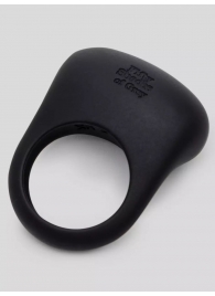 Черное эрекционное виброкольцо Sensation Rechargeable Vibrating Love Ring - Fifty Shades of Grey - в Саратове купить с доставкой