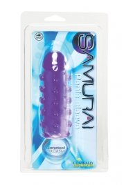 Закрытая фиолетовая насадка с пупырышками SAMURAI PENIS SLEEVE PURPLE - 14,5 см. - NMC - в Саратове купить с доставкой