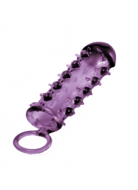 Закрытая фиолетовая насадка с пупырышками SAMURAI PENIS SLEEVE PURPLE - 14,5 см. - NMC - в Саратове купить с доставкой