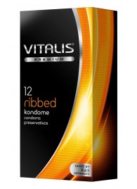 Ребристые презервативы VITALIS PREMIUM ribbed - 12 шт. - Vitalis - купить с доставкой в Саратове