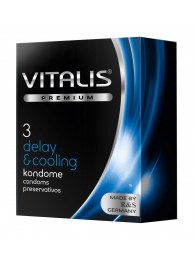 Презервативы VITALIS PREMIUM delay   cooling с охлаждающим эффектом - 3 шт. - Vitalis - купить с доставкой в Саратове