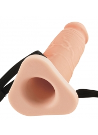 Телесный реалистичный фаллоимитатор с полостью Silicone Hollow Extension - 20 см. - Pipedream - купить с доставкой в Саратове