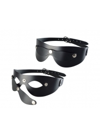 Черная кожаная маска  Новичок - Sitabella - купить с доставкой в Саратове