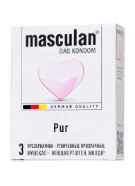 Супертонкие презервативы Masculan Pur - 3 шт. - Masculan - купить с доставкой в Саратове