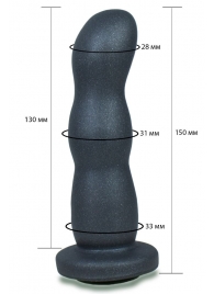 Черная анальная рельефная насадка-фаллоимитатор - 15 см. - LOVETOY (А-Полимер) - купить с доставкой в Саратове