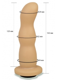 Телесная рельефная насадка Harness - 14,2 см. - LOVETOY (А-Полимер) - купить с доставкой в Саратове