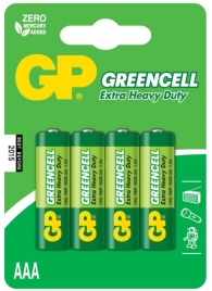 Батарейки солевые GP GreenCell AAA/R03G - 4 шт. - Элементы питания - купить с доставкой в Саратове