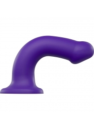 Фиолетовый фаллоимитатор-насадка Strap-On-Me Dildo Dual Density size L - 19 см. - Strap-on-me - купить с доставкой в Саратове