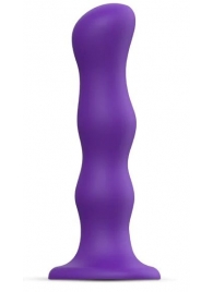 Фиолетовая насадка Strap-On-Me Dildo Geisha Balls size M - Strap-on-me - купить с доставкой в Саратове