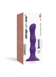 Фиолетовая насадка Strap-On-Me Dildo Geisha Balls size XL - Strap-on-me - купить с доставкой в Саратове