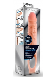 Телесная насадка на пенис 9 Inch Cock Sheath Extender - 22,2 см. - Blush Novelties - в Саратове купить с доставкой