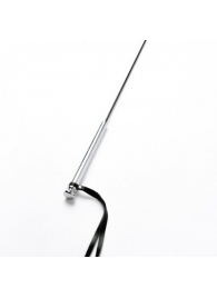 Черный кожаный стек с гладкой ручкой - 55 см. - Crazy Handmade - купить с доставкой в Саратове