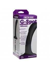 Черная изогнутая насадка Vac-U-Lock G-Spot - 16,5 см. - Doc Johnson - купить с доставкой в Саратове