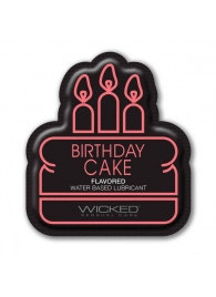 Лубрикант на водной основе со вкусом торта с кремом Wicked Aqua Birthday cake - 3 мл. - Wicked - купить с доставкой в Саратове