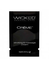 Крем для массажа и мастурбации Wicked Stroking and Massage Creme - 3 мл. - Wicked - купить с доставкой в Саратове