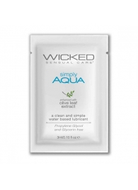 Легкий лубрикант на водной основе Wicked Simply AQUA - 3 мл. - Wicked - купить с доставкой в Саратове