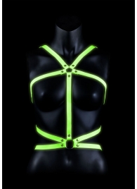 Портупея Body Harness с неоновым эффектом - размер L-XL - Shots Media BV - купить с доставкой в Саратове