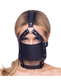 Черный намордник с кляпом-шаром Head Harness With A Gag - Orion - купить с доставкой в Саратове