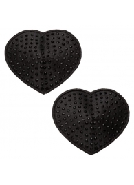 Черные пэстисы в форме сердечек Heart Pasties - California Exotic Novelties - купить с доставкой в Саратове