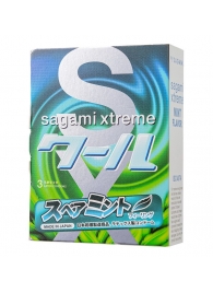 Презервативы Sagami Xtreme Mint с ароматом мяты - 3 шт. - Sagami - купить с доставкой в Саратове