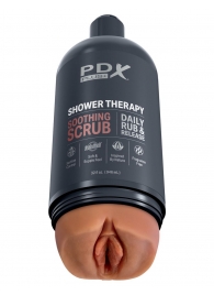 Мастурбатор-вагина цвета карамели Shower Therapy Soothing Scrub - Pipedream - в Саратове купить с доставкой