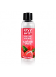 Массажное масло Sexy Sweet Nectar Lychee с феромонами и ароматом личи - 75 мл. - Биоритм - купить с доставкой в Саратове