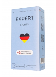 Ультратонкие презервативы EXPERT Lights - 12 шт.(+3 в подарок) - Expert - купить с доставкой в Саратове