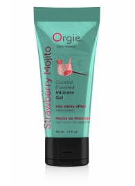 Съедобный интимный гель Orgie Lube Tube Cocktail Strawberry Mojito - 50 мл. - ORGIE - купить с доставкой в Саратове