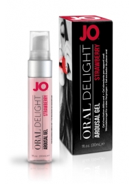 Клубничный лубрикант для оральных ласк Oral Delight Strawberry Sensation - 30 мл. - System JO - купить с доставкой в Саратове