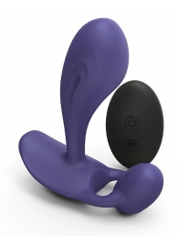 Темно-синий вибромассажер Witty P G Vibrator with Remote Control - Love to Love - в Саратове купить с доставкой