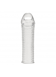 Текстурированная насадка на пенис Clear Textured Penis Enhancing Sleeve Extension - 16,5 см. - BlueLine - в Саратове купить с доставкой