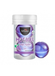 Лубрикант на масляной основе Hot Ball Beija Muito с ароматом винограда (2 шарика по 3 гр.) - HotFlowers - купить с доставкой в Саратове