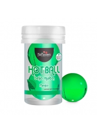 Лубрикант на масляной основе Hot Ball Beija Muito с ароматом мяты (2 шарика по 3 гр.) - HotFlowers - купить с доставкой в Саратове