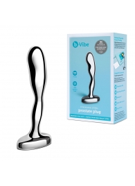 Стальной стимулятор простаты Stainless Steel Prostate Plug - 11,5 см. - b-Vibe - в Саратове купить с доставкой