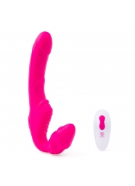 Розовый безремневой страпон на радиоуправлении Strapless Together - 22 см. - Together Toy - купить с доставкой в Саратове