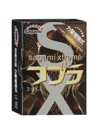 Суженные к основанию презервативы Sagami Xtreme COBRA - 3 шт. - Sagami - купить с доставкой в Саратове