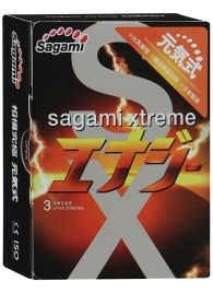 Презервативы Sagami Xtreme ENERGY с ароматом энергетика - 3 шт. - Sagami - купить с доставкой в Саратове