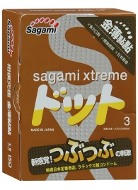 Презервативы Sagami Xtreme FEEL UP с точечной текстурой и линиями прилегания - 3 шт. - Sagami - купить с доставкой в Саратове