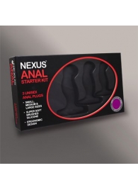 Набор из 3 массажеров простаты чёрного цвета NEXUS ANAL STARTER KIT - Nexus Range - в Саратове купить с доставкой