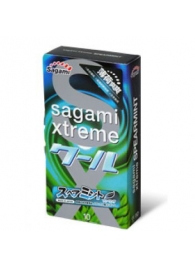 Презервативы Sagami Xtreme Mint с ароматом мяты - 10 шт. - Sagami - купить с доставкой в Саратове