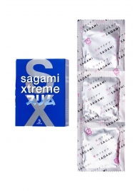 Розовые презервативы Sagami Xtreme FEEL FIT 3D - 3 шт. - Sagami - купить с доставкой в Саратове