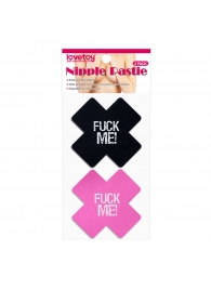 Набор из 2 пар пэстисов Cross Pattern Nipple Pasties - Lovetoy - купить с доставкой в Саратове