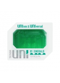 Зеленый мастурбатор-стимулятор Tenga Uni Emerald - Tenga - в Саратове купить с доставкой