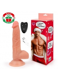 Телесный вибратор-реалистик с возвратно-поступательными движениями - Erowoman-Eroman купить в Саратове с доставкой в Orgasmix.ru Телесный вибратор-реалистик с возвратно-поступательными движениями - Erowoman-Eroman