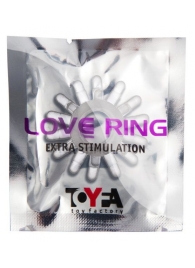 Прозрачное гелевое эрекционное кольцо с шипиками - Toyfa Basic - в Саратове купить с доставкой