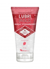 Интимный гель-смазка на водной основе Lubrimax Magic Strawberry - 75 мл. - ИнтелБИО - купить с доставкой в Саратове