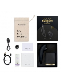 Набор для пар Golden Moments: Womanizer Premium 2 и We-Vibe Chorus - Womanizer купить в Саратове с доставкой в Orgasmix.ru Набор для пар Golden Moments: Womanizer Premium 2 и We-Vibe Chorus - Womanizer