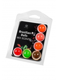 Набор из 6 шариков с ароматизированными массажными маслами Brazilian Balls - Secret Play - купить с доставкой в Саратове